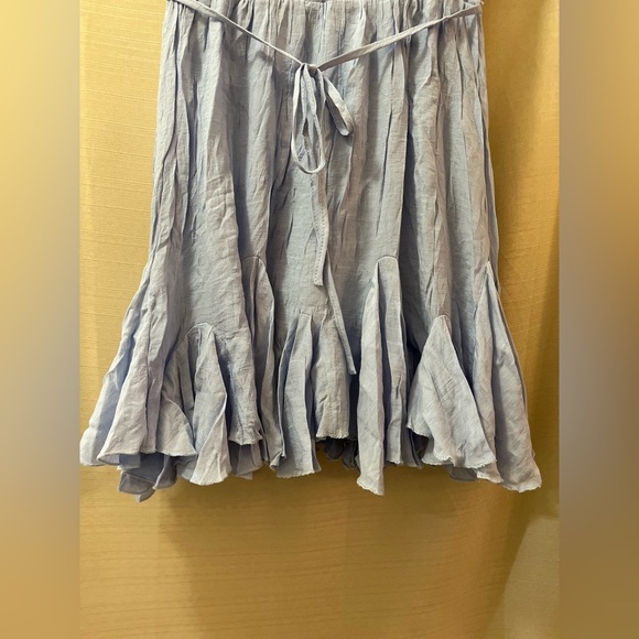 🔵 Hello Molly summer flowy dress size xs zip up back with tie waist - Picture 2 of 7